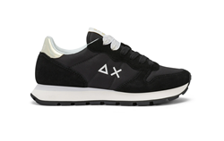 SNEAKER ALLY GOLD SILVER IN NYLON E SUEDE NERO